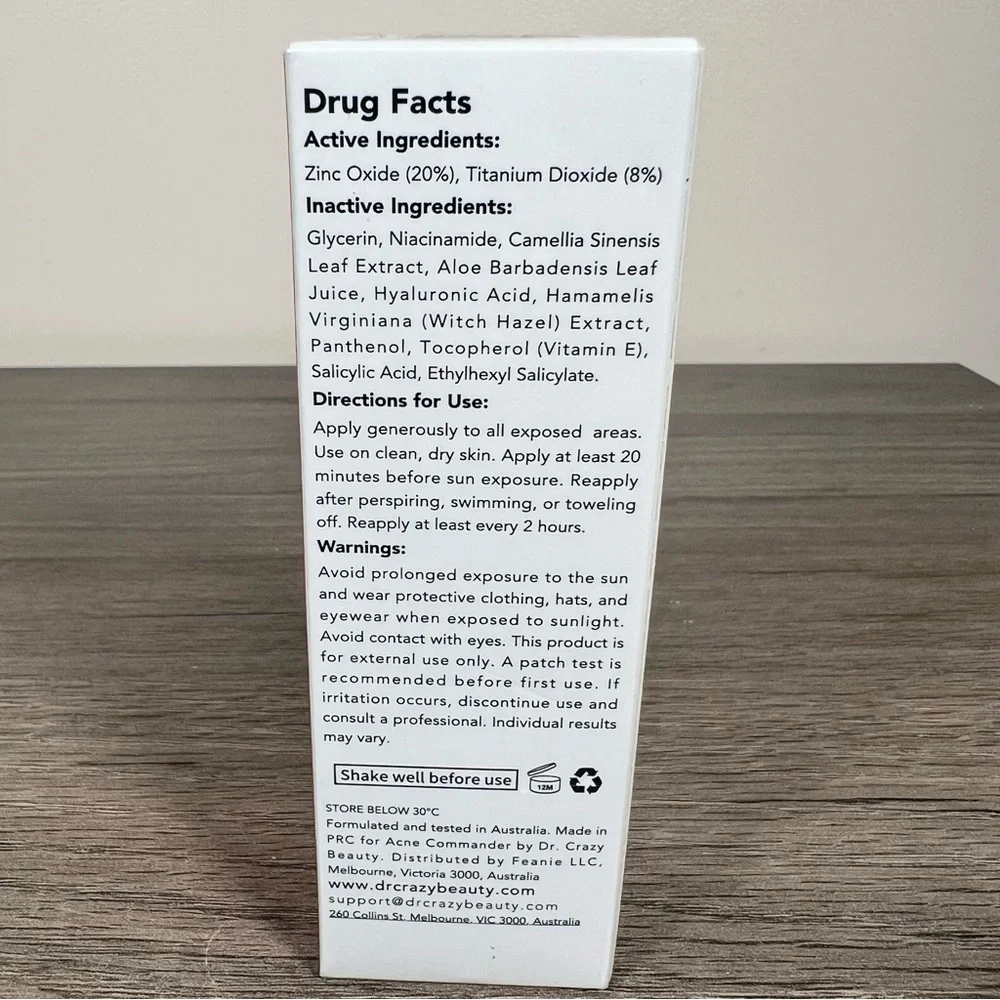 Acne Commander Non Comedogenic Tinted Sunscreen